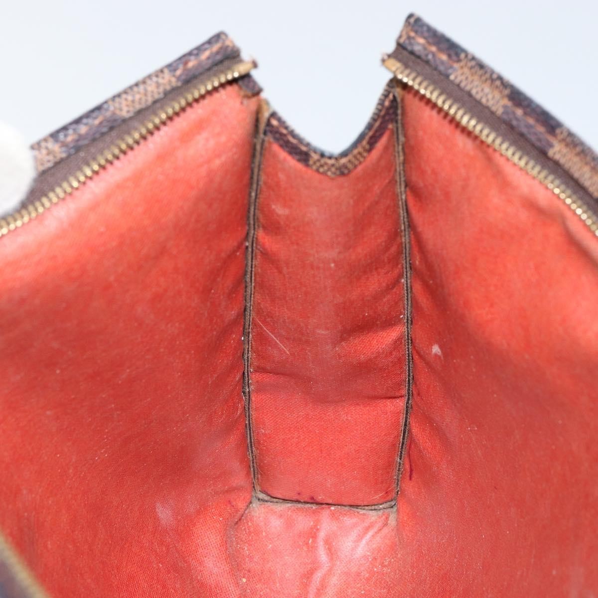 Louis Vuitton Toiletry Pouch Damier, BROWN, CANVAS, Clutche & pouche