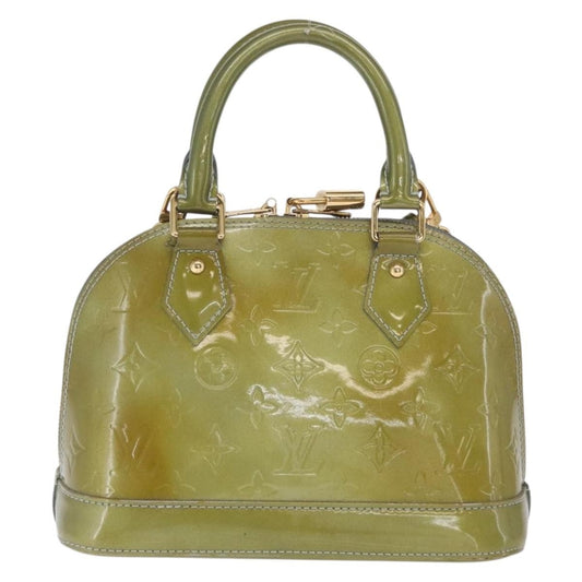 Louis Vuitton Alma Handbag Patent Leather, KHAKI, PATENT_LEATHER, Handbag
