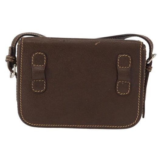 Gucci Cigarette case Shoulder bag Leather, BROWN, LEATHER, Clutche & pouche