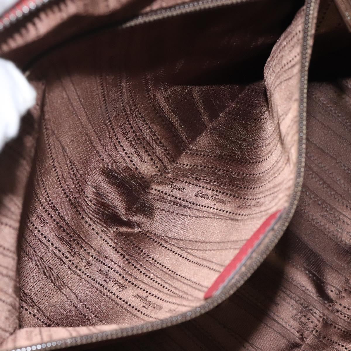 Salvatore Ferragamo Gancini handbag Leather, PINK, LEATHER, Handbag