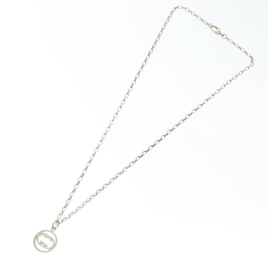 Gucci Engraved Interlocking G Chain Link Pendant Necklace Sterling Silver, SILVER, SILVER, Necklace