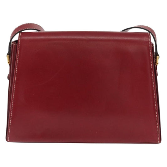 Christian Dior Vintage CD Logo Shoulder Bag Leather, RED, LEATHER, Shoulder bag