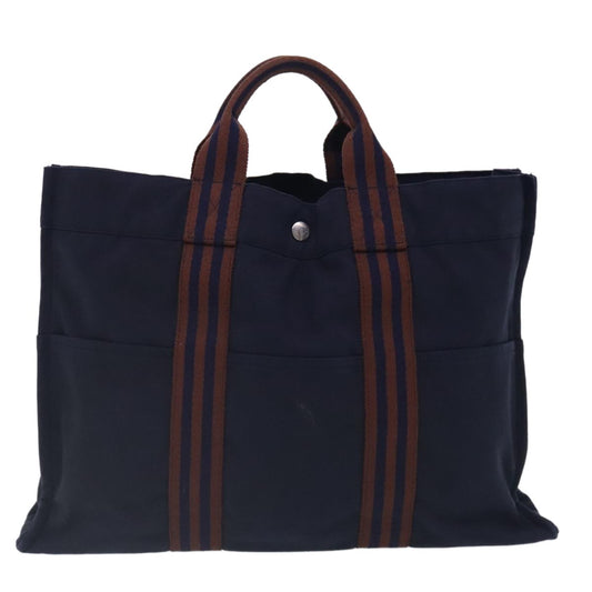 Hermes Fourre-tout Herline Fourre-tout Herline, NAVY, CANVAS, Tote bag