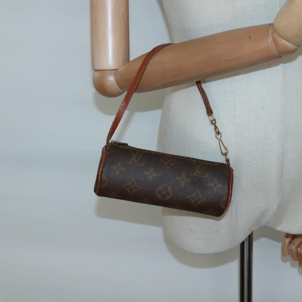 Louis Vuitton Papillon Pochette Monogram Canvas, BROWN, CANVAS, Clutche & pouche
