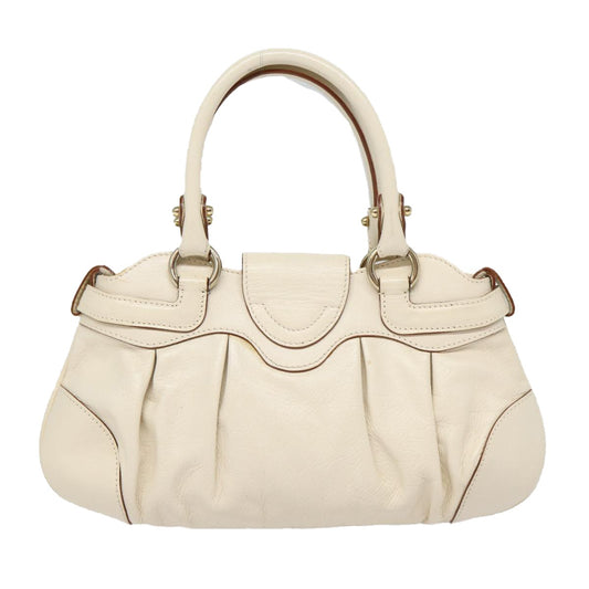 Salvatore Ferragamo Marisa Satchel Leather, WHITE, LEATHER, Handbag