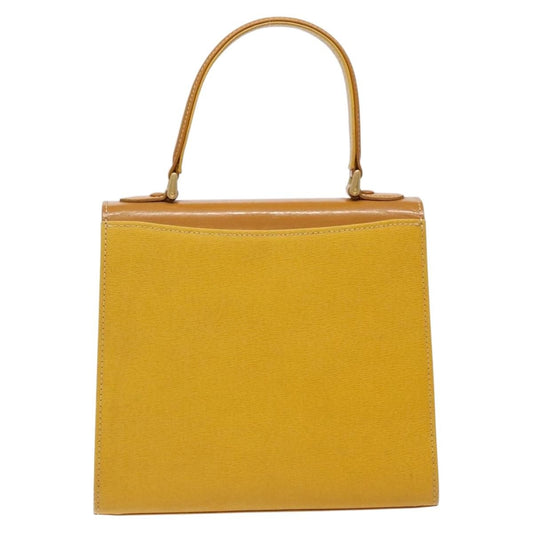 Burberry Vintage Handbag Leather, YELLOW, LEATHER, Handbag