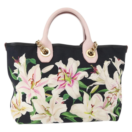 Dolce & Gabbana Capri Tote Printed Canvas with Lizard Embossed Leather, MULTICOLOUR, CANVAS, Tote bag