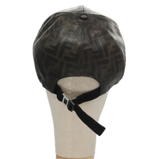 Fendi Logo Baseball Cap Zucca Canvas, BLACK, CANVAS, Head accessory