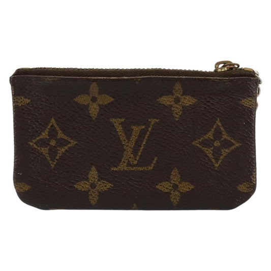 Louis Vuitton Pochette Clés Monogram Canvas, BROWN, CANVAS, Wallets