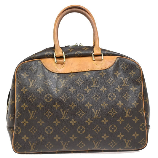 Louis Vuitton Deauville Handbag Monogram Canvas, BROWN, LEATHER, Handbag