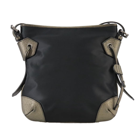 Burberry Vintage Shoulder Bag Nylon, BLACK, NYLON, Shoulder bag