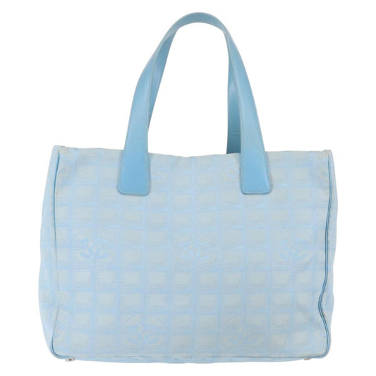Chanel Front Zip Travel Line Tote Nylon, BLUE, NYLON, Tote bag
