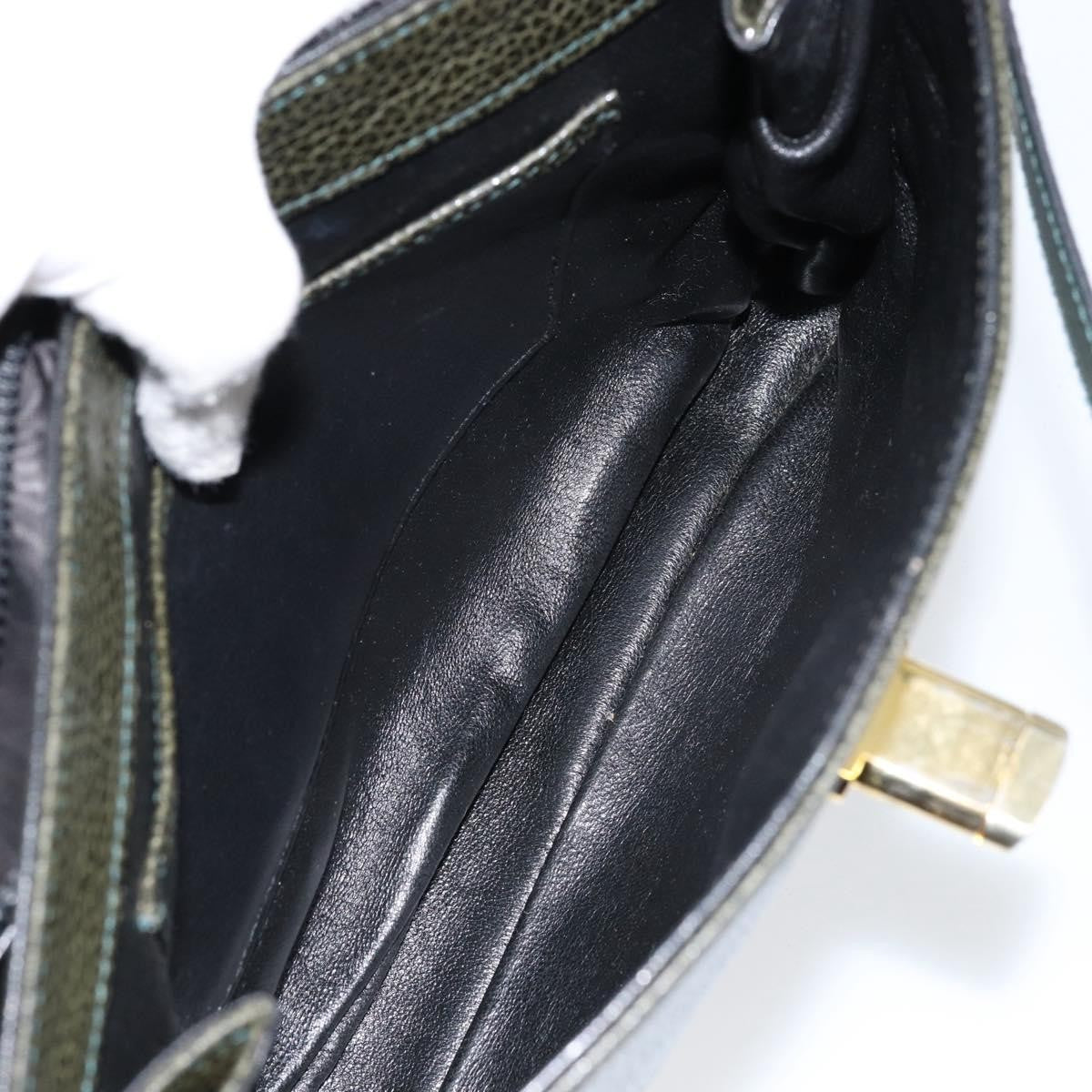 Bally Vintage Handbag Leather, KHAKI, LEATHER, Handbag