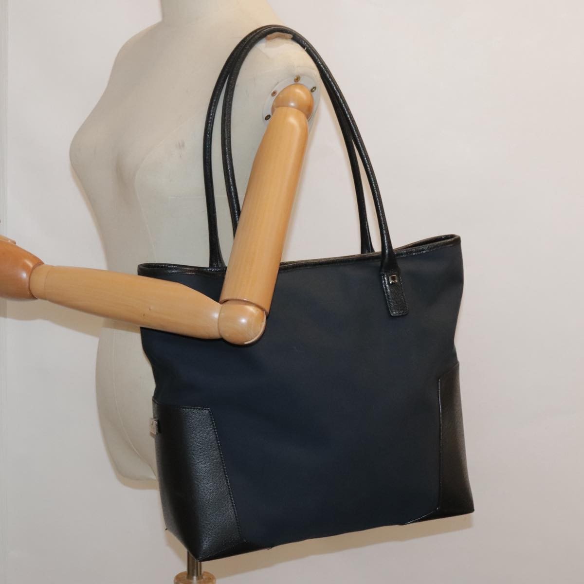 Salvatore Ferragamo Gancini Tote Gancini Canvas, NAVY, CANVAS, Tote bag