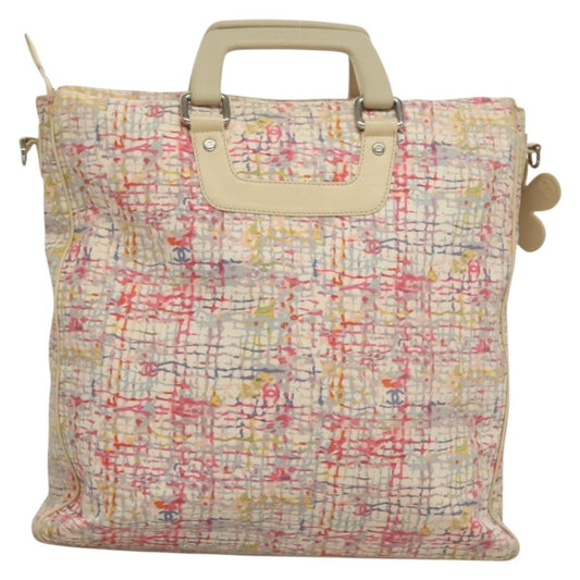 Chanel Vintage CC clover tote Canvas, PINK, CANVAS, Tote bag