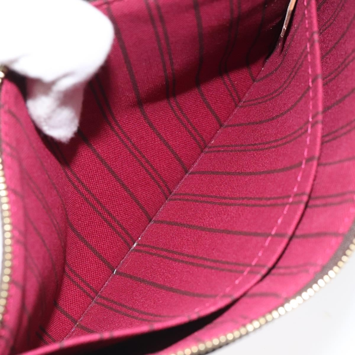 Louis Vuitton Neverfull Pochette Monogram Canvas, BROWN, CANVAS, Clutche & pouche