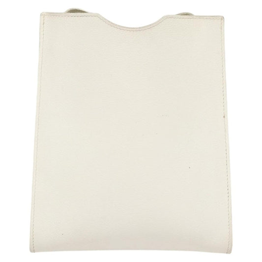 Hermes Onimaitou Handbag Leather, WHITE, LEATHER, Handbag