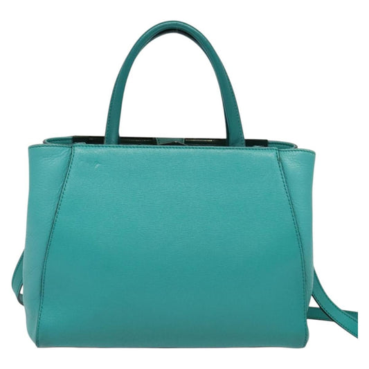Fendi 2Jours Bag Leather, GREEN, LEATHER, Handbag