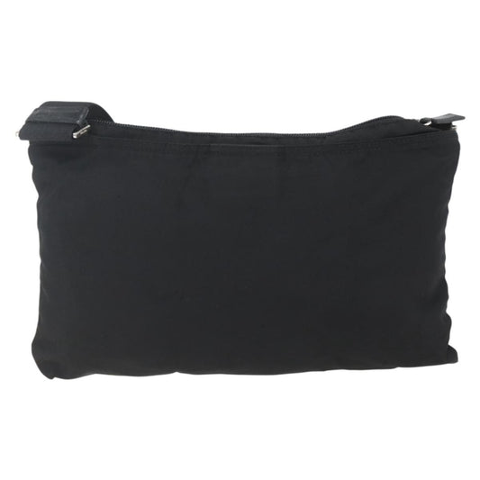 Prada Flat Messenger Bag Tessuto, BLACK, NYLON, Shoulder bag