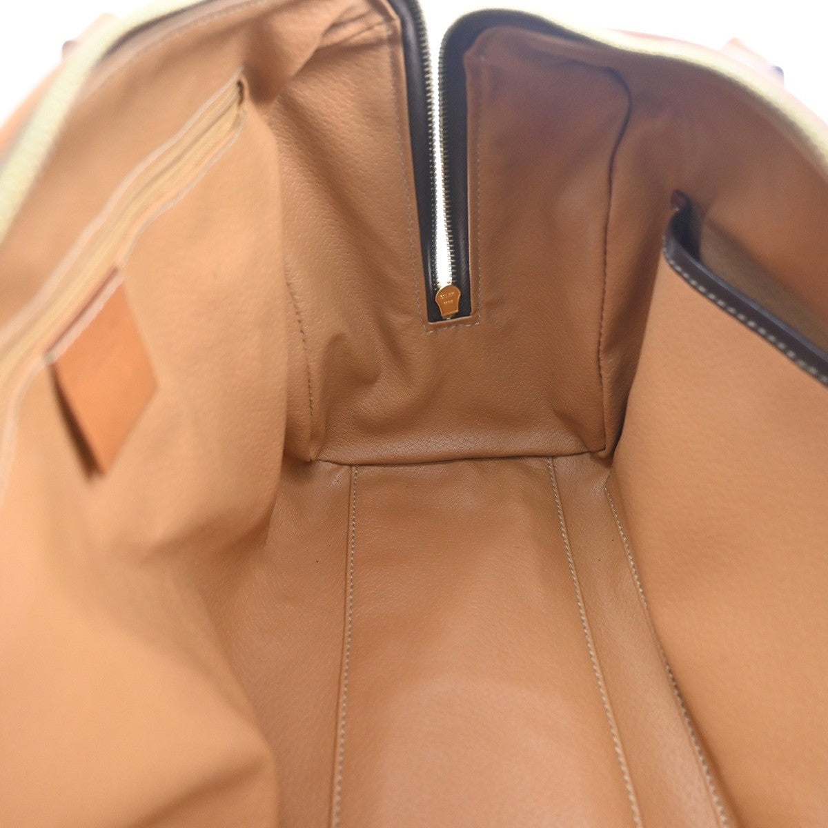 Celine Macadam Handbag Macadam with leather, BROWN, PVC, Handbag