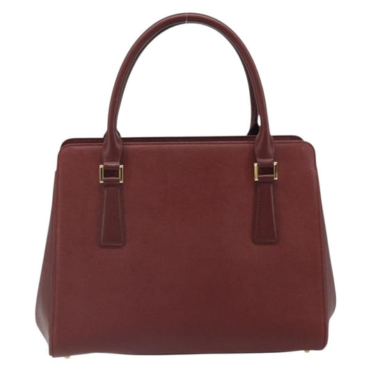 Burberry Vintage Handbag Leather, BURGUNDY, LEATHER, Handbag