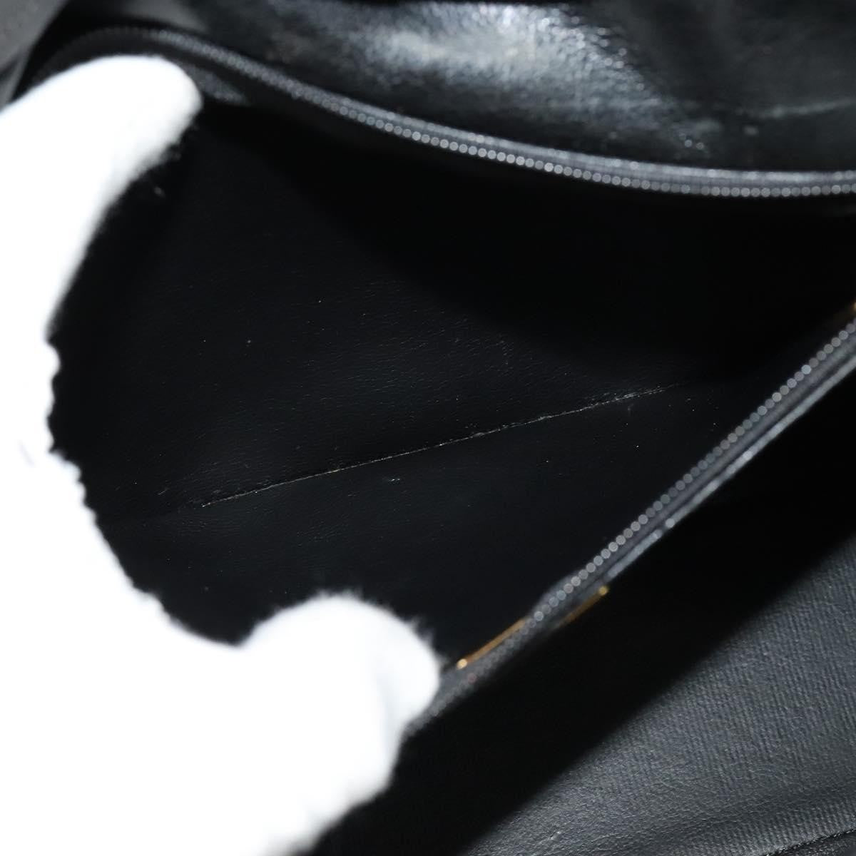 Christian Dior Vintage CD Handbag Leather, BLACK, LEATHER, Handbag