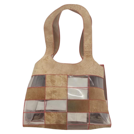 Chanel Naked Patchwork Tote PVC and Suede, BEIGE, SUEDE, Tote bag