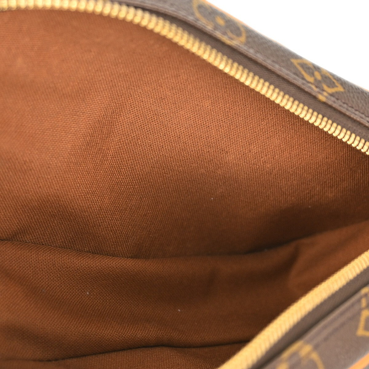Louis Vuitton Pochette Gange Monogram Canvas, BROWN, CANVAS, Clutche & pouche