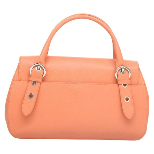 Salvatore Ferragamo Gancini handbag Leather, PINK, LEATHER, Handbag