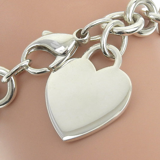 Tiffany & Co. Return To Tiffany Heart Tag Bracelet Sterling Silver, SILVER, SILVER, Bracelet