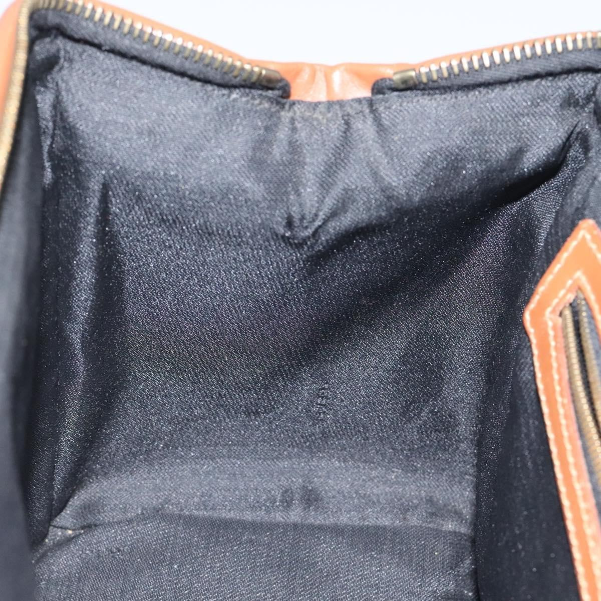 Fendi Vintage Pequin Boston Bag Coated Canvas, BROWN, CANVAS, Handbag