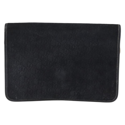 Christian Dior Vintage Trotter Pouch Diorissimo Canvas, BLACK, CANVAS, Clutche & pouche