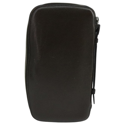 Louis Vuitton Atoll Organizer Wallet Taiga Leather, BROWN, LEATHER, Clutche & pouche