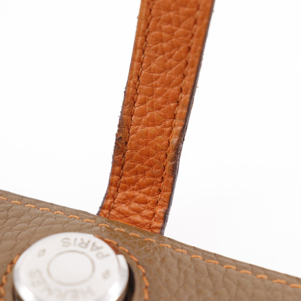 Hermes Dogon Duo Combined Wallet Leather, BROWN, LEATHER, Wallets