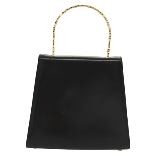 Salvatore Ferragamo Vintage Gancini Convertible Top Handle Bag Leather, BLACK, LEATHER, Handbag