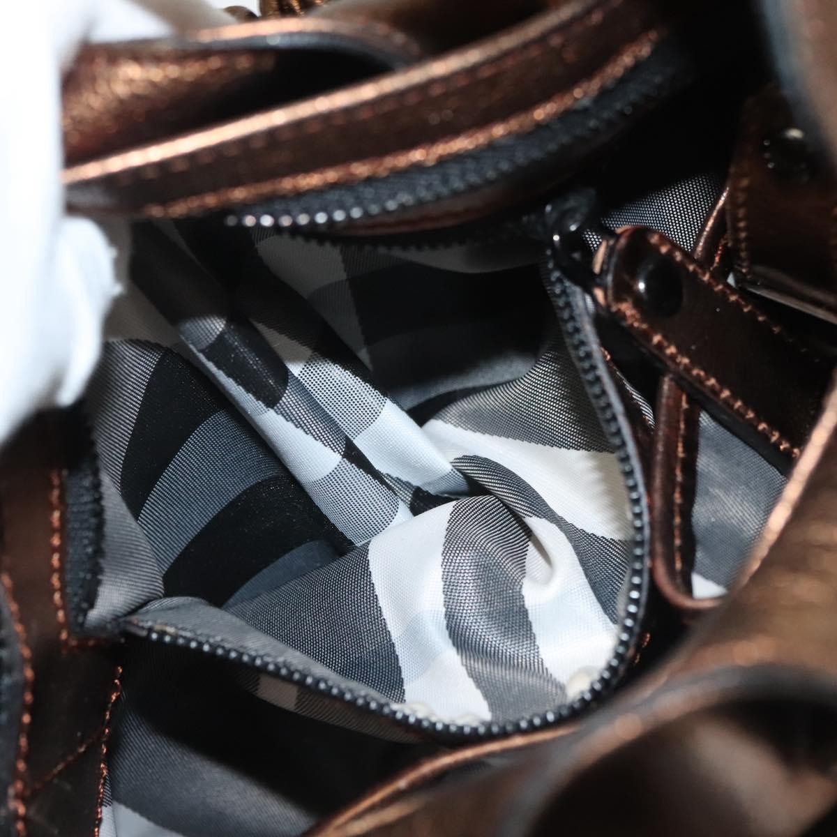 Burberry Warrior Hobo Leather, GOLD, LEATHER, Tote bag