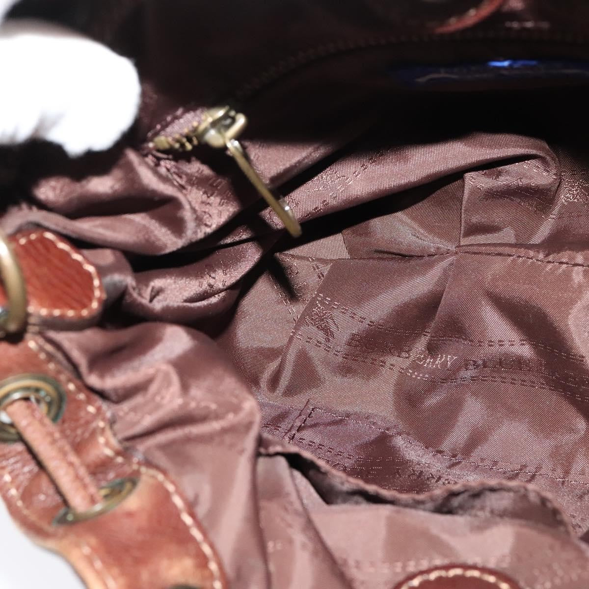 Burberry Blue Label Handbag Wool, BROWN, WOOL, Shoulder bag