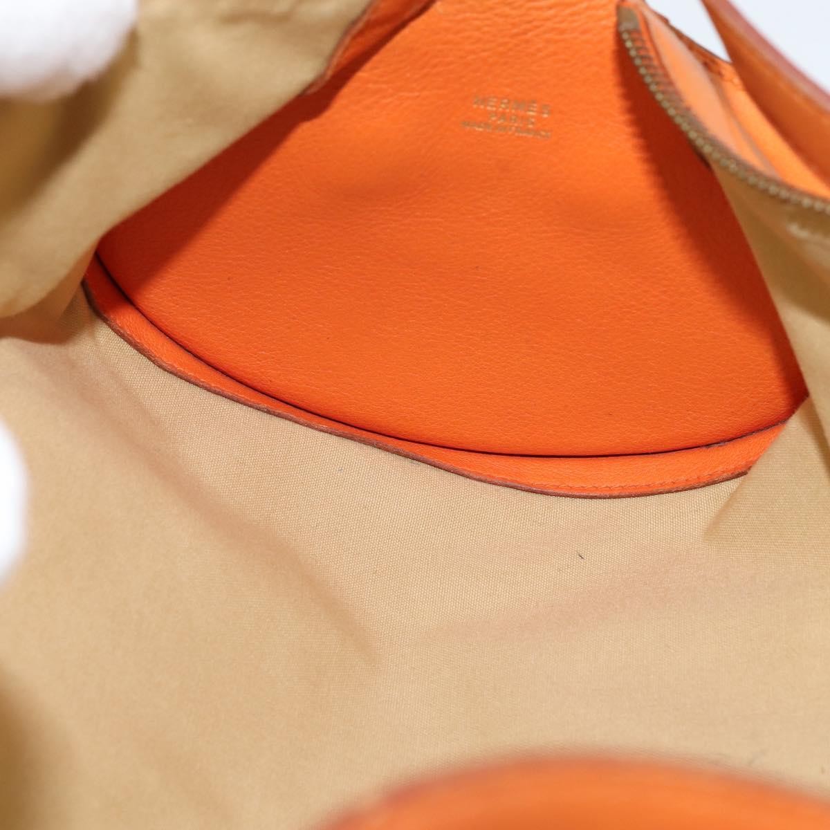 Hermes Sac Doremi Bag Leather, ORANGE, LEATHER, Shoulder bag