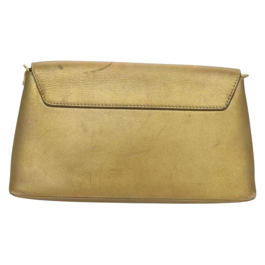 Louis Vuitton Love Note Chain Clutch Leather, GOLD, LEATHER, Clutche & pouche