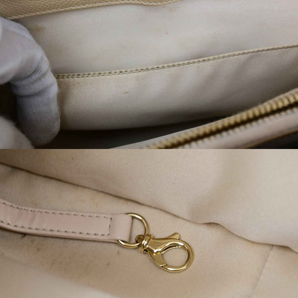 Chanel Grand Shopping Tote Quilted Calfskin, BEIGE, CALFSKIN, Shoulder bag