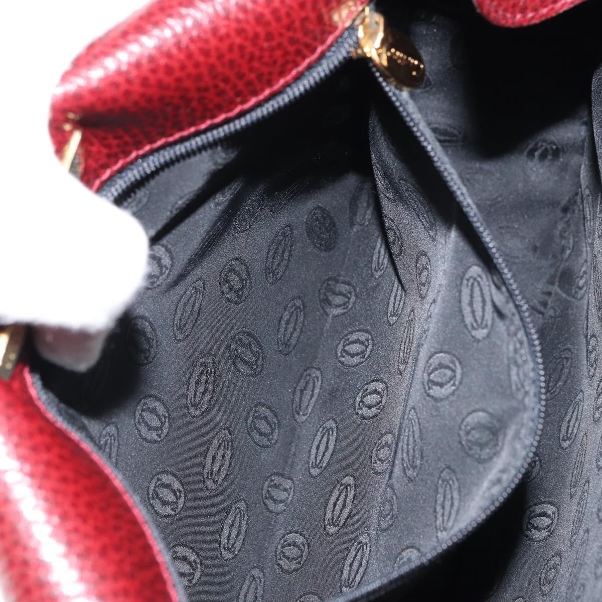 cartier Must de Cartier Shoulder Bag Leather, BURGUNDY, LEATHER, Shoulder bag