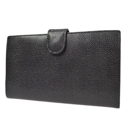 Chanel Timeless CC French Wallet Caviar, BLACK, LEATHER, Wallets