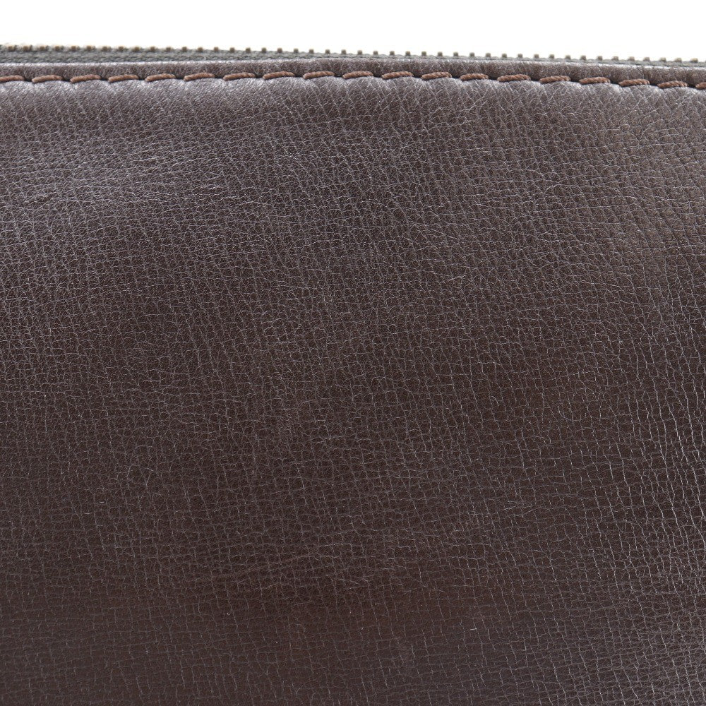 Louis Vuitton Sac Plat Crossbody Bag Utah Leather, BROWN, LEATHER, Shoulder bag