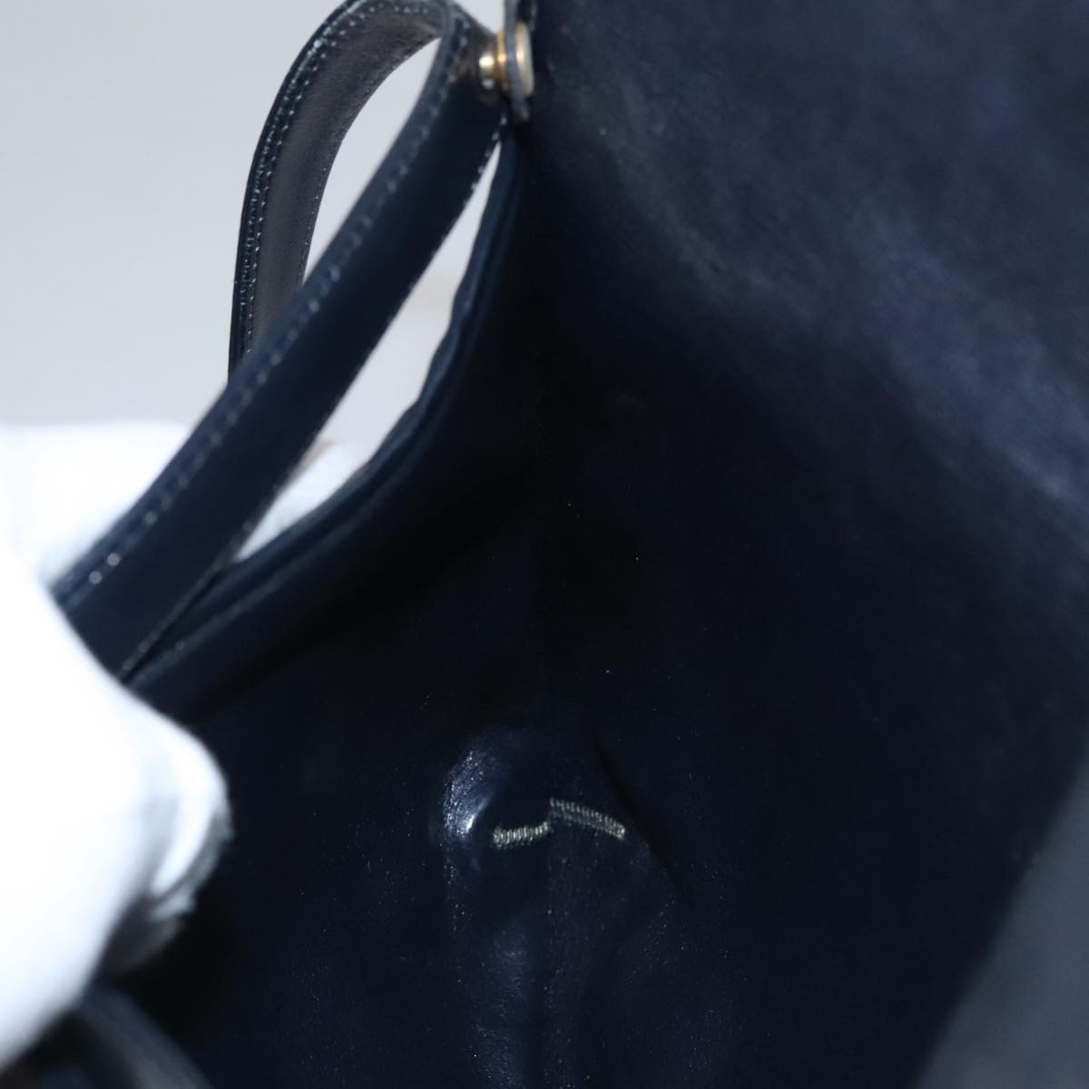 Christian Dior Vintage Trotter Shoulder Bag Canvas, NAVY, CANVAS, Shoulder bag