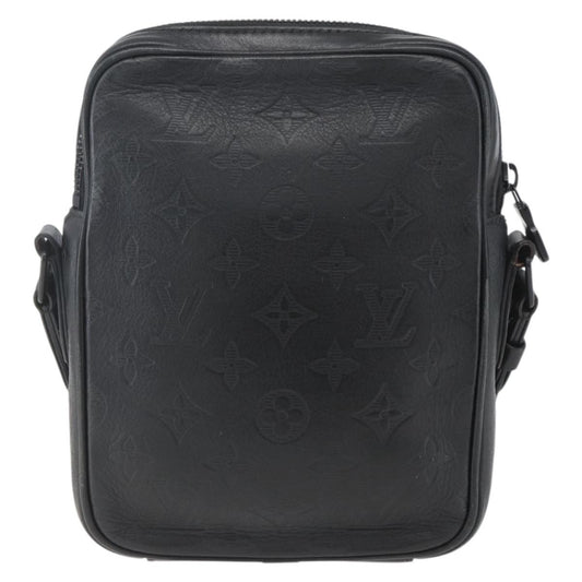 Louis Vuitton Danube Handbag Monogram Shadow Leather, BLACK, LEATHER, Shoulder bag