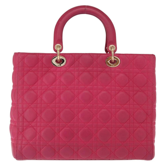 Christian Dior Lady Dior Bag Cannage Quilt Lambskin, PINK, LEATHER, Handbag