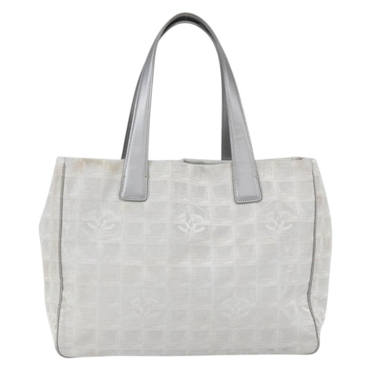 Chanel Travel Line Tote Nylon, SILVER, NYLON, Tote bag