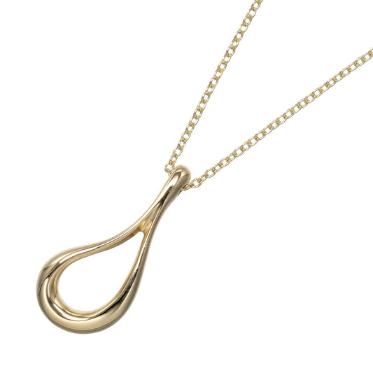 Tiffany & Co. Open Teardrop Pendant Necklace 18K Yellow Gold, GOLD, YELLOW_GOLD, Necklace