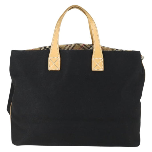 Burberry Blue Label Tote Bag Canvas, BLACK, CANVAS, Tote bag