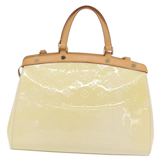 Louis Vuitton Brea Handbag Monogram Vernis, BEIGE, PATENT_LEATHER, Handbag